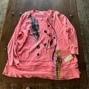 Artistic Pink Women's Blouse
